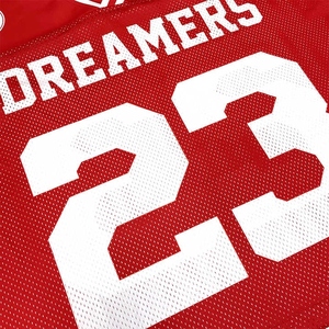 Dreamers 23 WRLD Camiseta de fútbol de malla negra para hombre, cuello en V, manga corta, ropa deportiva transpirable, ajuste regular, para todas las estaciones - Product Image 6