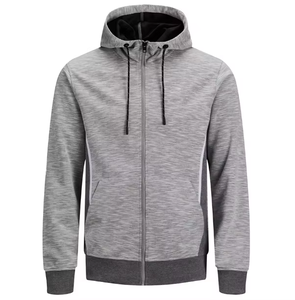 Sudadera con Capucha y Cremallera para Hombre, Color Caqui, Corte Regular, Resistente al Viento, para Invierno, Tejido de Poliéster, Color Sólido - Product Image 6