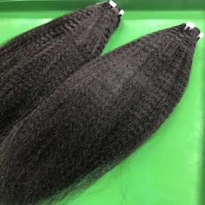 Cheveux brésiliens vierges lisses crépus tissage 100% cheveux humains génie trame Remy Yaki Extensions de cheveux crépus droits prix de gros - Product Image 4