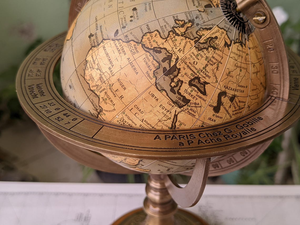Vintage Style Desktop Globe with Brass Stand Home <b>Office</b> <b>Decor</b> - Product Image 5