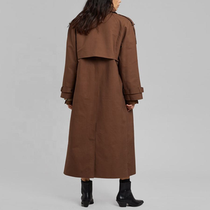 Abrigos de lana largos sin cuello para mujer, chaqueta de invierno para mujer - Product Image 4