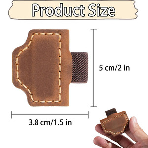 Wholesale High Quality Rustic artistic leather maple leaf <b>bookmark</b> shape crafted from durable leather for sale in low price - Product Image 4