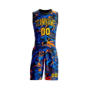 Uniforme de Baloncesto Deportivo de Diseño Personalizado, Conjunto de Uniforme de Entrenamiento de Club Sublimado, Conjunto de Uniforme de Baloncesto para Hombre - Product Image 1