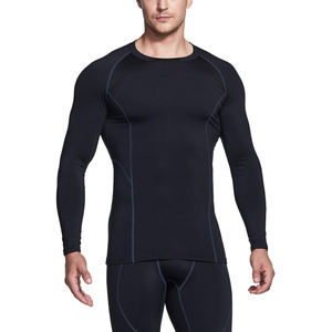Chemise de compression à manches longues multicolores sur mesure, séchage rapide, couche de base performante avec de belles coutures, chemises pour hommes - Product Image 4
