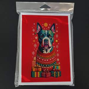 Lunatique A7 Taille 5x7 New Staffordshire Bull Terrier Vacances Noël Cartes De Voeux Pack 8 Cartes De Note Vierges avec Enveloppes - Product Image 3