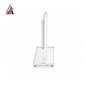 Malaysia Seller Modern Premium Acrylic T Stand Magnetic A6 Landscape Clear Double Sided Desk <b>Display</b> <b>Rack</b> - Product Image 3