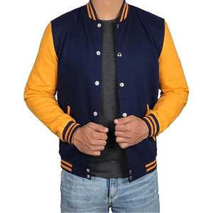 Wholesale Manufacturer Custom Eagle Printed Oversized <b>Sheepskin</b> Leather Varsity <b>Jacket</b> Boxy Button up Letterman <b>Jacket</b> - Product Image 4