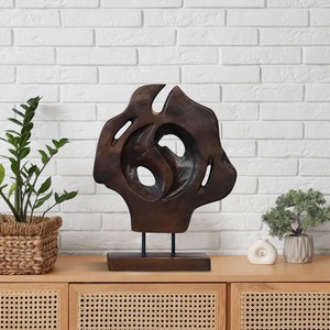 Sculpture d'arbre abstrait en bois de teck artisanal |   Vente en gros B2B |   Design unique - Product Image 3