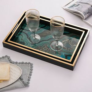 Best Selling Modern Handmade Resin <b>Tray</b> Home Decor Organizer for <b>Vanity</b> Desk Tabletop Available at Excellent Price - Product Image 3