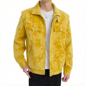 <b>Men's</b> Black <b>Suede</b> Shirt <b>Jacket</b> With Turn-down Collar Zipper Closure Casual Autumn Wear - Product Image 5
