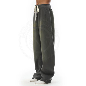 Pantalon de jogging en molleton French Terry pour homme, coupe classique, en tissu mélangé coton, idéal pour un usage quotidien décontracté. - Product Image 2
