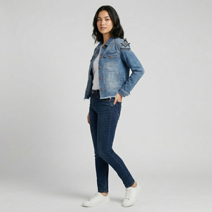 Veste en jean brodée en coton personnalisée Delta Sigma, insignes maçonniques héritages, vêtements grecs Sigma de haute qualité pour sororité - Product Image 4