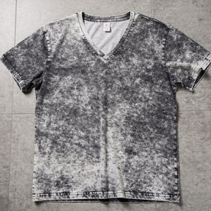 Camiseta de manga corta con cuello en V para hombre, lavado ácido, corte regular, 100% algodón, jersey lavado, camiseta casual, camiseta con efecto lavado a la piedra para hombre - Product Image 5