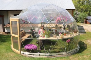 16 ft Geodesic Dome Greenhouse Kit - Clear Vinyl Cover - Galvanized Steel Frame + free shipping - Product Image 3