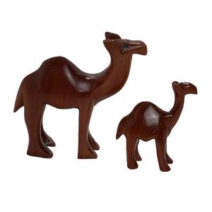 Centre de table en bois en forme de chameau, sculpture artisanale d'animal du désert pour la décoration intérieure moderne - Product Image 5