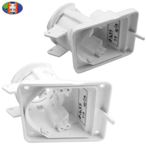 ฐานเสียบแบบมีหน้าแปลนพลาสติก ABS ฉีดขึ้นรูปตามสั่ง OEM | ผู้ผลิตตัวเรือนชิ้นส่วนไฟฟ้าแบบติดตั้งบนกระบอกสูบสำหรับงานหนัก - Product Image 5