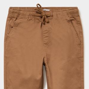 Pantalon chino marron pour garçons, coupe droite, style vintage, taille élastique réglable, en coton extensible, décontracté, coupe confortable - Product Image 6