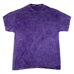 New Men's <b>Acid</b> Wash Vintage Distressed Oversize T-Shirt <b>Dropped</b> Shoulder Regular Sleeve Mock Neck 240g 100% Cotton Eco-Friendly - Product Image 5