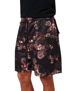 <b>Men</b> Floral Print Quick Dry Polyester Casual Mesh <b>Shorts</b> With Pockets Sublimation Transfer Print <b>Basketball</b> <b>Shorts</b> - Product Image 4