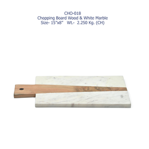 Planche à découper et plateau de service multifonction en marbre blanc naturel et bois massif, qualité supérieure, fabrication indienne, vente en gros - Product Image 4