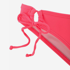 Conjunto de Bikini Halter Rosa Coral para Mujer, 2 Piezas, Top Triangular, Braguita Brasileña con Lazos Laterales, Traje de Baño de Nailon de Alta Elasticidad - Product Image 4