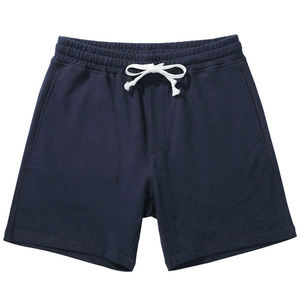 Shorts de sport personnalisés pour hommes en lin/coton, brodés sur le devant, décontractés, respirants, séchage rapide, tissés, taille mi-haute avec cordon de serrage - Product Image 2