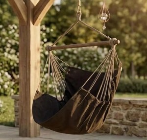 Fauteuil suspendu en tissu doux avec sac de transport, hamac portable pour intérieur et extérieur, idéal pour balcon, dortoir, patio, détente - Product Image 1