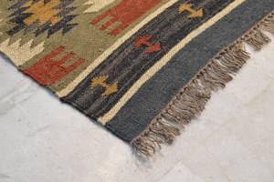 Tapis en jute tissé à la main de qualité supérieure, tapis kilim réversible, fibre naturelle durable, décoration pour la maison et l'hôtellerie - Product Image 5