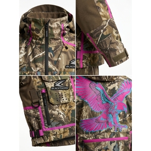 <b>Men's</b> Hooded Camouflage Coated Hunting <b>Jacket</b> with Zipper Front <b>Waterproof</b> & Windproof Safari Style Custom Design - Product Image 4