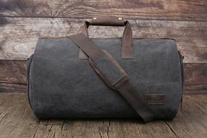 Bolsa de Viaje de Lona y Cuero, Impermeable, Bolsa de Fin de Semana, Equipaje de Mano, Bolsa de Gimnasio, Gran Capacidad, LCTB-0050 - Product Image 3