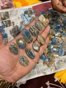 Pierres précieuses en calcite aqua bleue naturelle, polies, en vrac, pour la fabrication de bijoux, fournisseur et exportateur en gros - Product Image 2