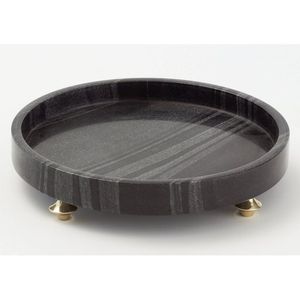 Juego de Tazones Modernos de Mármol Negro con Vetas Blancas Decorativas, Platos para Servir, para Cumpleaños, Decoración de Lujo para el Hogar/Cocina/Hostelería - Product Image 2