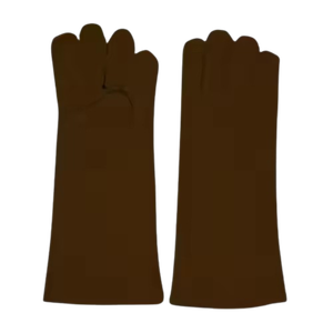 Gants de barbecue ignifuges robustes de haute qualité en cuir de vachette pleine fleur et pour le soudage - Vente en gros pour usage personnel - Product Image 6