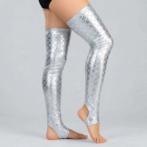 Medias de baile hasta el muslo para mujer, con agarre fuerte, tela elástica, soporte cómodo y cobertura suave para pole dance. - Product Image 4