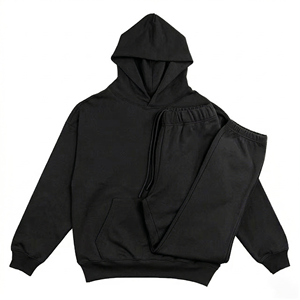 Conjunto Deportivo Ligero para Hombre, de Poliéster y Algodón, Transpirable, con Puños y Dobladillo Acanalados, Ropa Deportiva Negra Talla L - Product Image 2