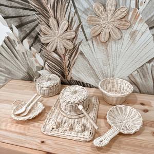 ชุดของเล่นครัวขนาดใหญ่สำหรับเด็ก ทำจากหวาย ชุดทำอาหารและอบขนม ราคาถูกที่สุด ของเล่นเสริมสร้างจินตนาการสำหรับเด็ก - Product Image 3