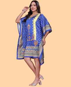 Vestido Kaftan Elegante para Mujer – Kaftan Holgado Estampado para la Colección de Verano - Product Image 2