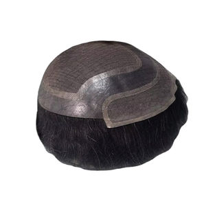 Toupee para Hombre Taz Hair, Peluca de Cabello Humano 100%, Densidad 60%-150%, Cabello Remy Indio, Resistente al Agua, Suave, Ondulado Profundo - Product Image 1