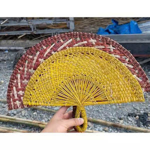 Abanico de mano de algas marinas hecho a mano al por mayor, abanico tejido natural para recuerdo y decoración - Product Image 2