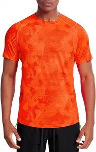 Camiseta sin Mangas Deportiva de Secado Rápido con Estampado Geométrico Degradado para Hombre, Estilo Vintage Ecológico, Ropa Casual de Verano, Blanca y Naranja - Product Image 4