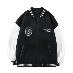 Veste de style universitaire de qualité supérieure avec logo personnalisé, col montant, logo sur le devant, boutons recouverts, vêtements de mode, manches longues - Product Image 1