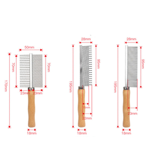Peigne de toilettage coloré en acier inoxydable pour chiens et chats, à dents espacées, pour usage domestique - Product Image 6