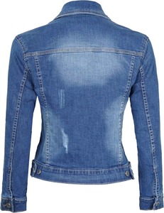 Chaqueta Vaquera Negra para Mujer ASTURBAN WEAR, con Botones y Cuentas, Corte Regular, Estilo Casual Vintage, Prenda Exterior Urbana, Ecológica 100% - Product Image 2