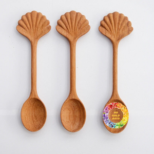 ช้อนไม้รูปเห็ด ช้อนไม้สำหรับชา ช้อนไม้รักษ์โลก ชุดช้อนไม้ - Caryln - Product Image 3