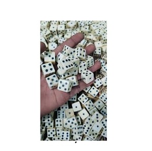 Dés de jeu en corne de buffle blancs, écologiques, personnalisables, de haute qualité, à 4 faces, 14-15 mm, polis, style animalier - Product Image 2