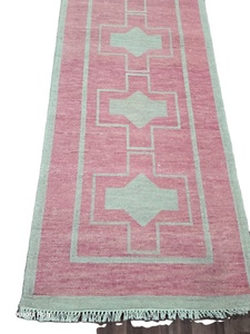 Alfombra anudada a mano de lana antigua de alta calidad 2,8x12 2,8x10 alfombra rosa para rezar corredor para sala de estar alfombras de telar hechas a mano de algodón - Product Image 6