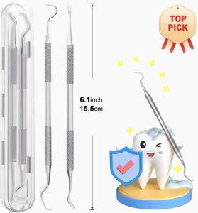 Raspador y Limpiador Dental Profesional de Doble Punta, Eliminador de Sarro y Cálculos, Cuidado Bucal para Dentistas, Aprobado por ISO - Product Image 6