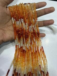 Fire Mexican Opal Faceted Rondelle <b>Beads</b> Mexican Opal <b>Beads</b> <b>Top</b> Quality Machine Cut Faceted Opal <b>Beads</b> 3-4 mm 13 Inches Strend - Product Image 3