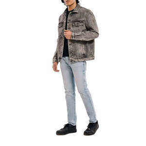 Men's Grey <b>Denim</b> Jacket & <b>Coat</b> - Product Image 3