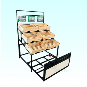 Metal Modern Lightweight for Fruit Vegetable <b>Display</b> <b>Rack</b> with Floating Shelves Powder Coated OEM Vietnam ADONG A42 - Product Image 1